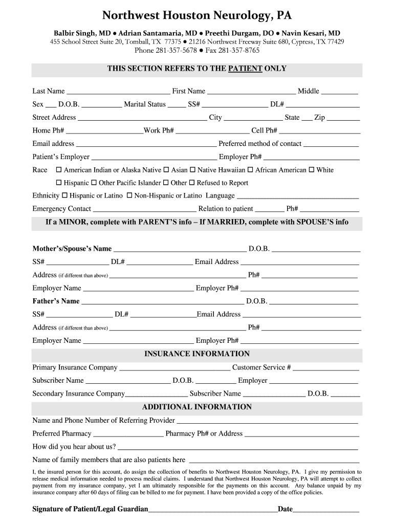 Fillable Online Balbir Singh, MD Adrian Santamaria, MD Preethi Durgam