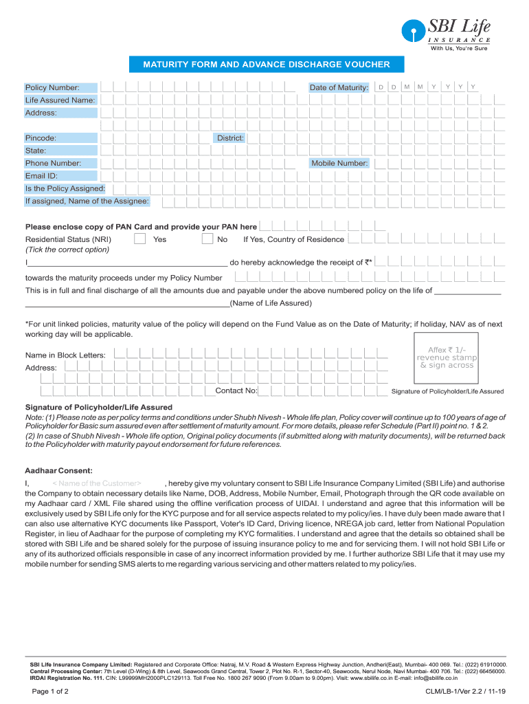 Sbi Life Insurance Claim Form Pdf Fill Online, Printable, Fillable, Blank pdfFiller