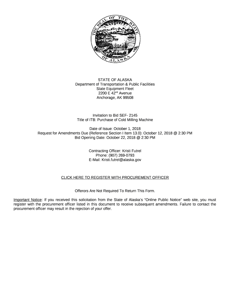 State Equipment Fleet Contract Awards Alaska Department aws