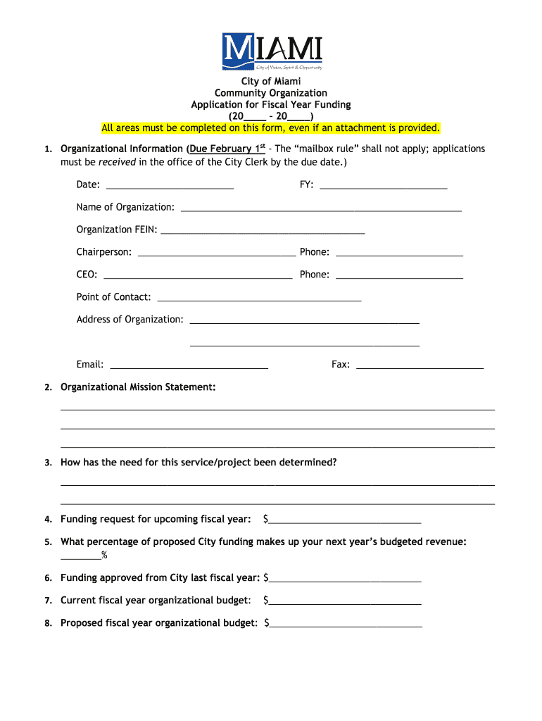 Fillable Online MIAMIDADE COUNTY REQUEST FOR APPLICATION DOCUMENTARY