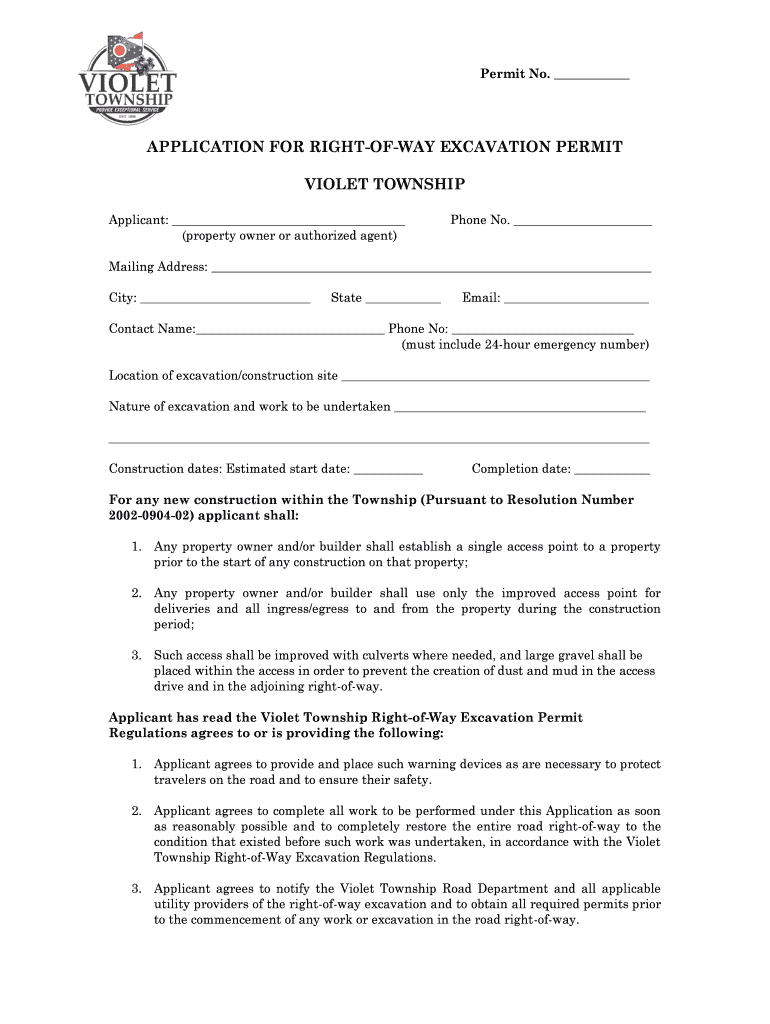 Fillable Online ZONING BUILDING DEPARTMENT Bl E NW Violet Township Fax Email Print pdfFiller