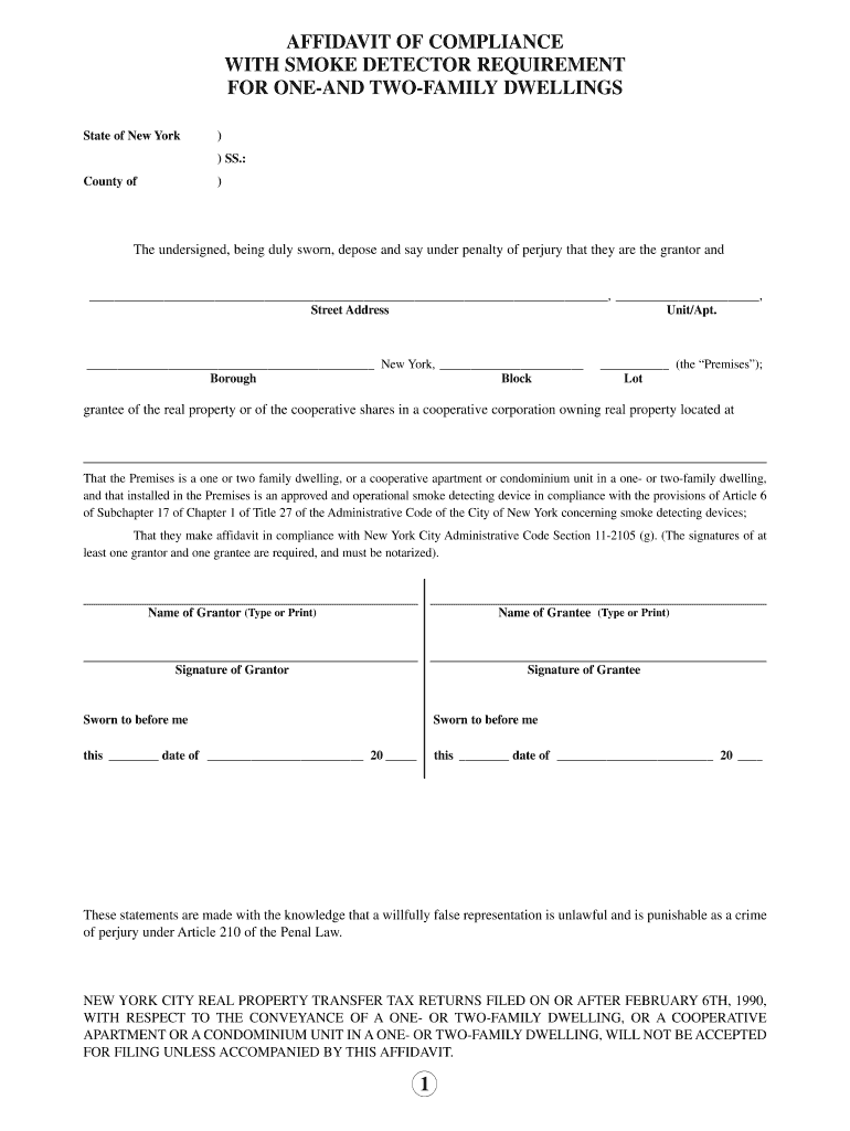 Fillable Online Affidavit of compliance1 Land Baron Abstract Fax