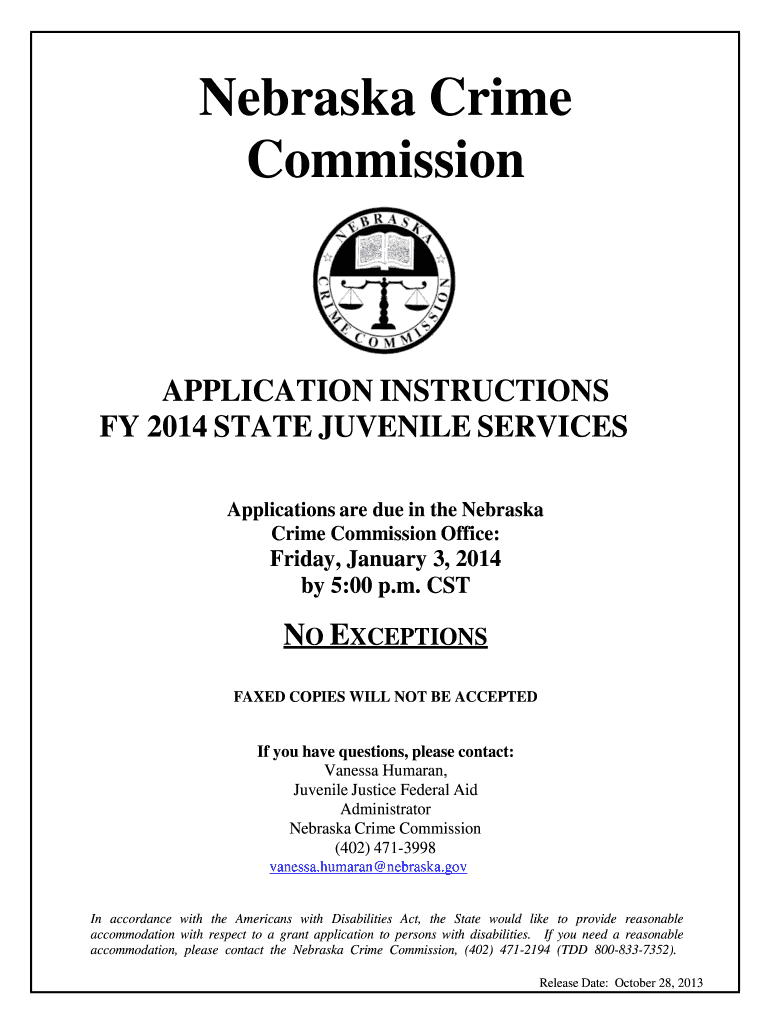 Fillable Online ncc ne Nebraska Crime Commission ncc ne Fax Email