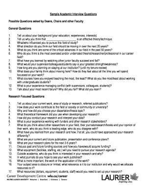 18 Printable Sample Interview Questions Forms and Templates - Fillable