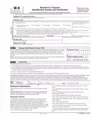 Fillable Online Form W-9 (Rev. October 2018) - IRS Fax Email Print
