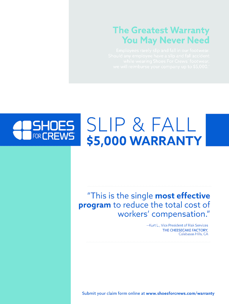 Fillable Online The greatest warranty you may never need! Shoes For