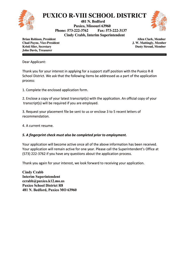 Fillable Online Puxico Elementary School AWS Fax Email Print pdfFiller