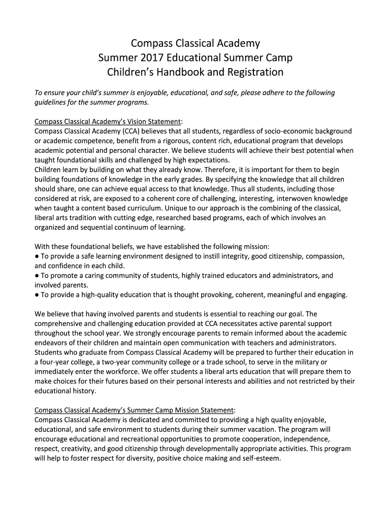 Fillable Online Summer Activities for Students Garden Grove Unified School Fax Email Print