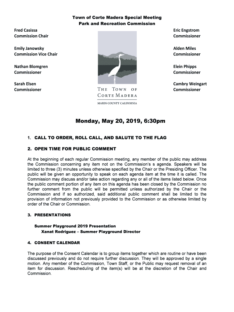 Fillable Online Special Inspection Form Town of Corte Madera Fax