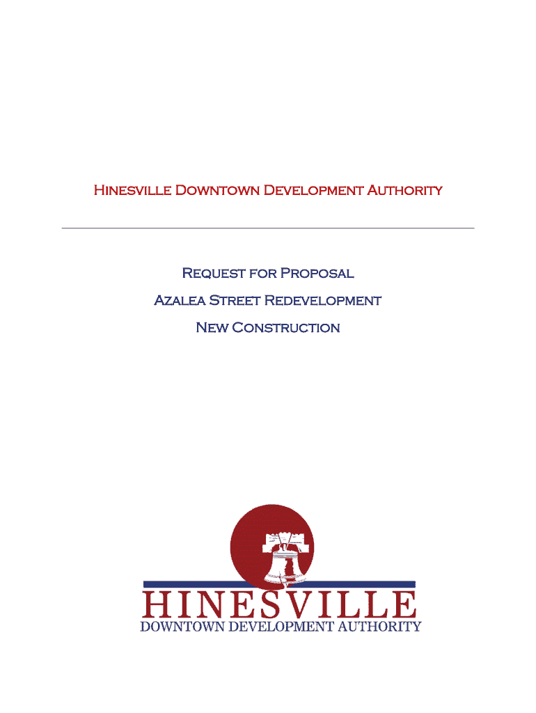 Fillable Online Hinesville Downtown Development Authority Request for