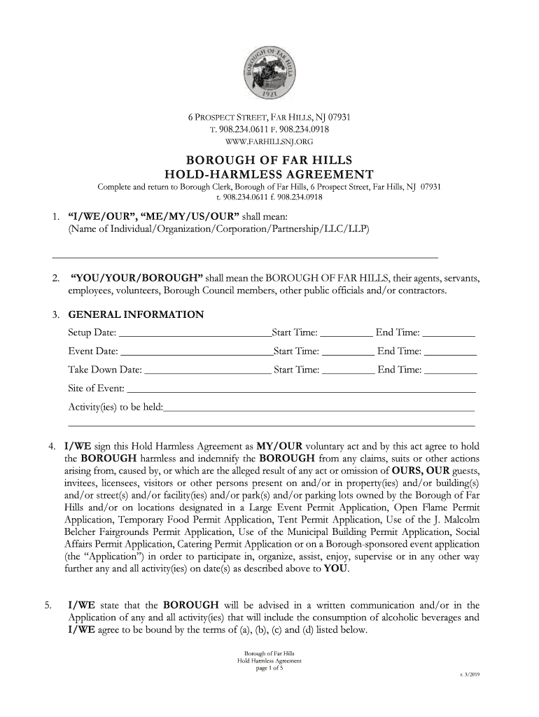 Fillable Online BOROUGH OF FAR HILLS Fax Email Print pdfFiller