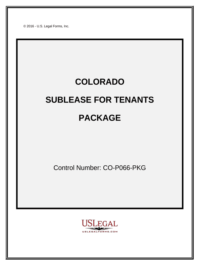 Landlord Tenant Sublease Package Colorado Fill out & sign online