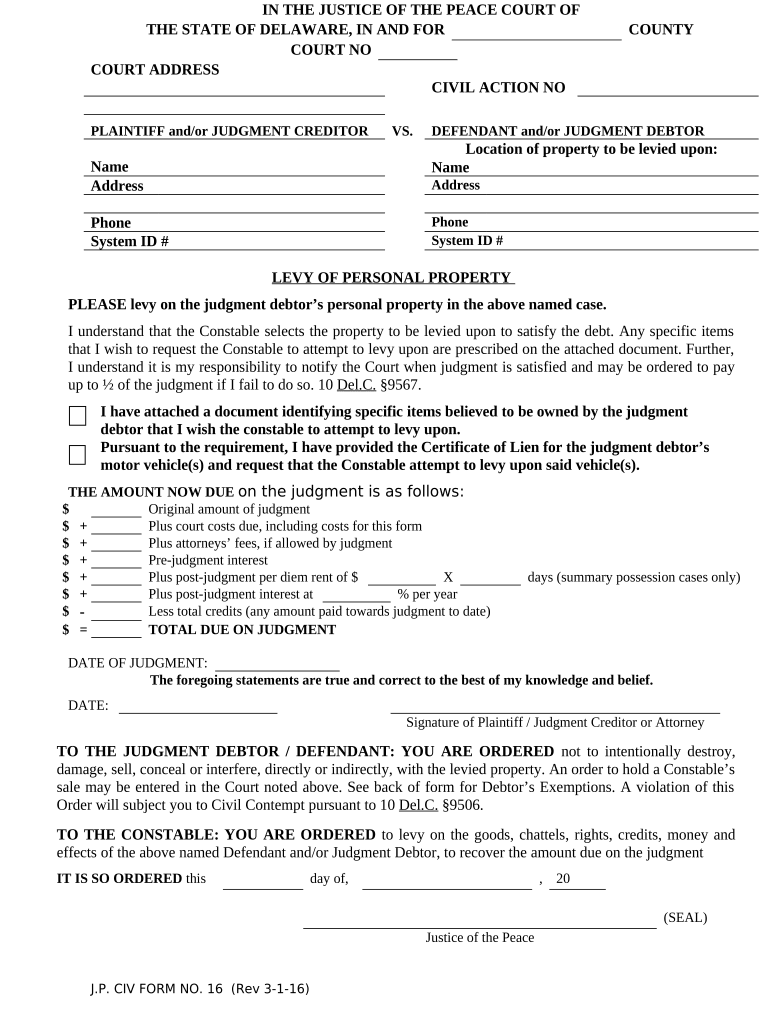 Levy property form Fill out & sign online DocHub