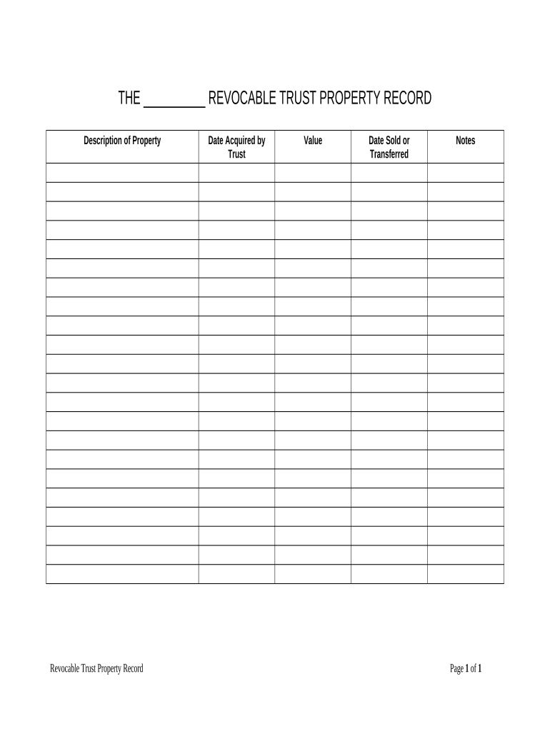Living Trust Property Record Maine Fill out & sign online DocHub