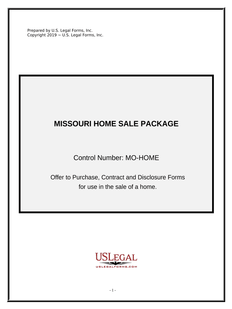 Missouri Real Estate Home Sales Package with Offer to Purchase