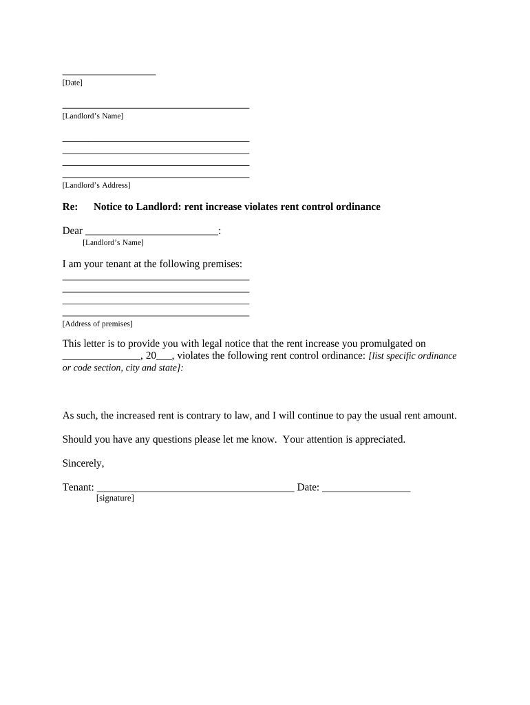 tenant landlord rent Doc Template pdfFiller