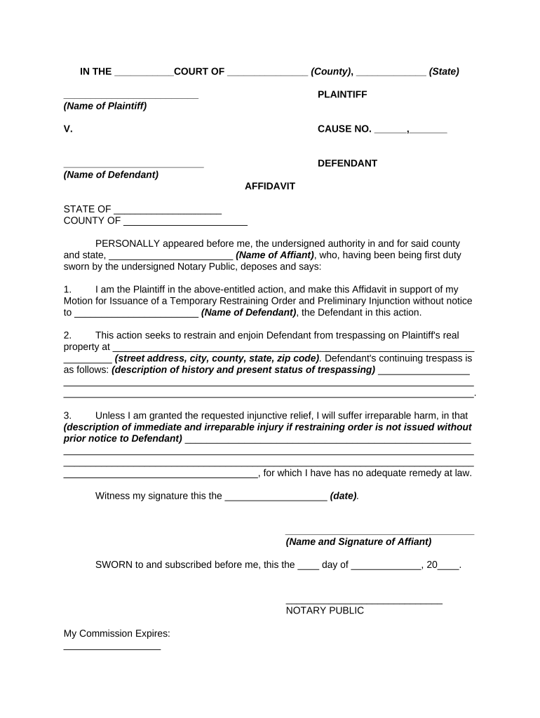 order trespass Doc Template pdfFiller