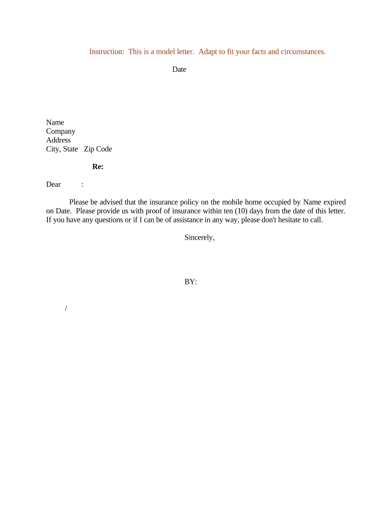 letter mobile home Doc Template pdfFiller