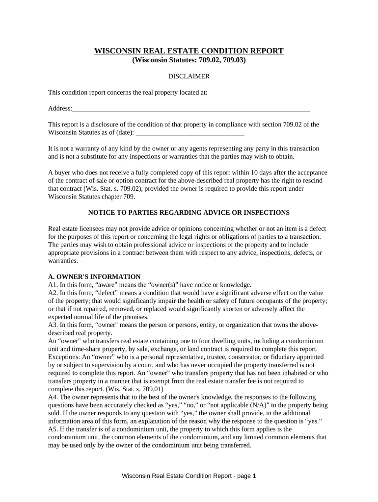 Wisconsin real estate disclosure laws Fill out & sign online DocHub