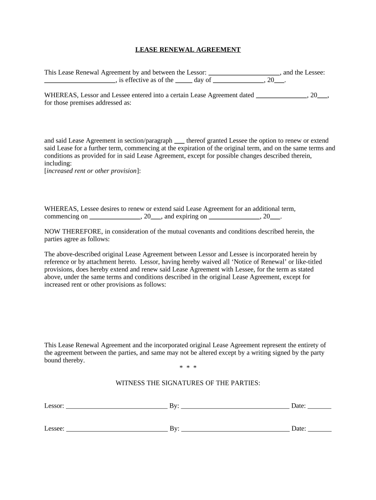 Lease extension agreement Fill out & sign online DocHub