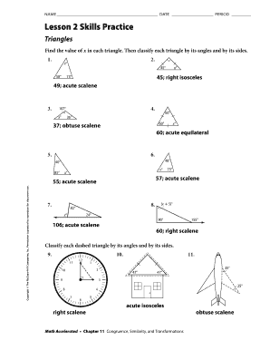 Classify Each Triangle By Its Angles And Sides Worksheet - Fill Online