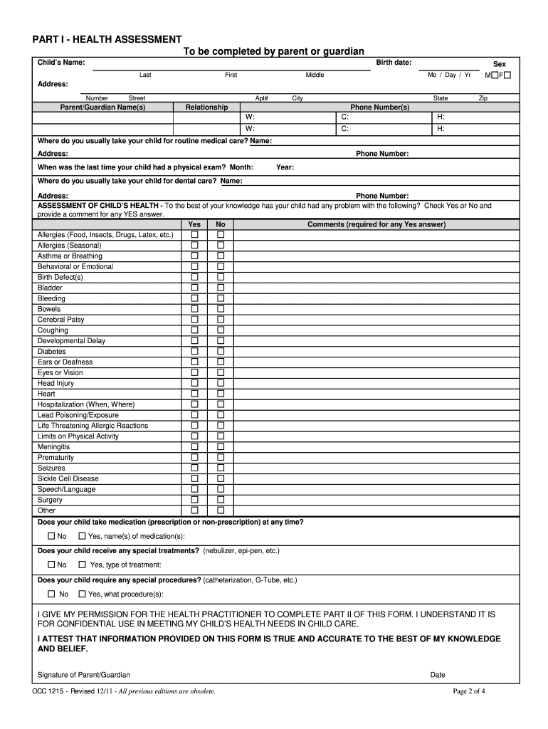 2011 Form MD OCC 1215 Fill Online, Printable, Fillable, Blank pdfFiller