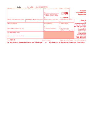 Fillable Online irs 2006 Form 1099-G. Certain Government Payments - irs
