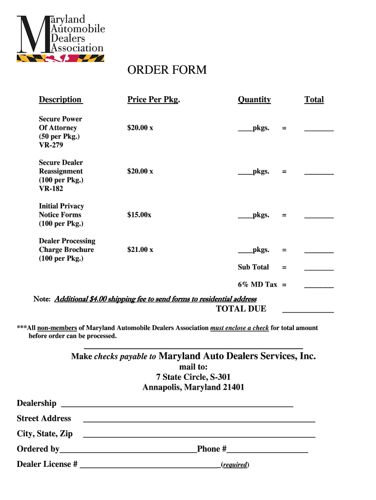Dealer Reassignment Form Maryland Fill Online, Printable, Fillable