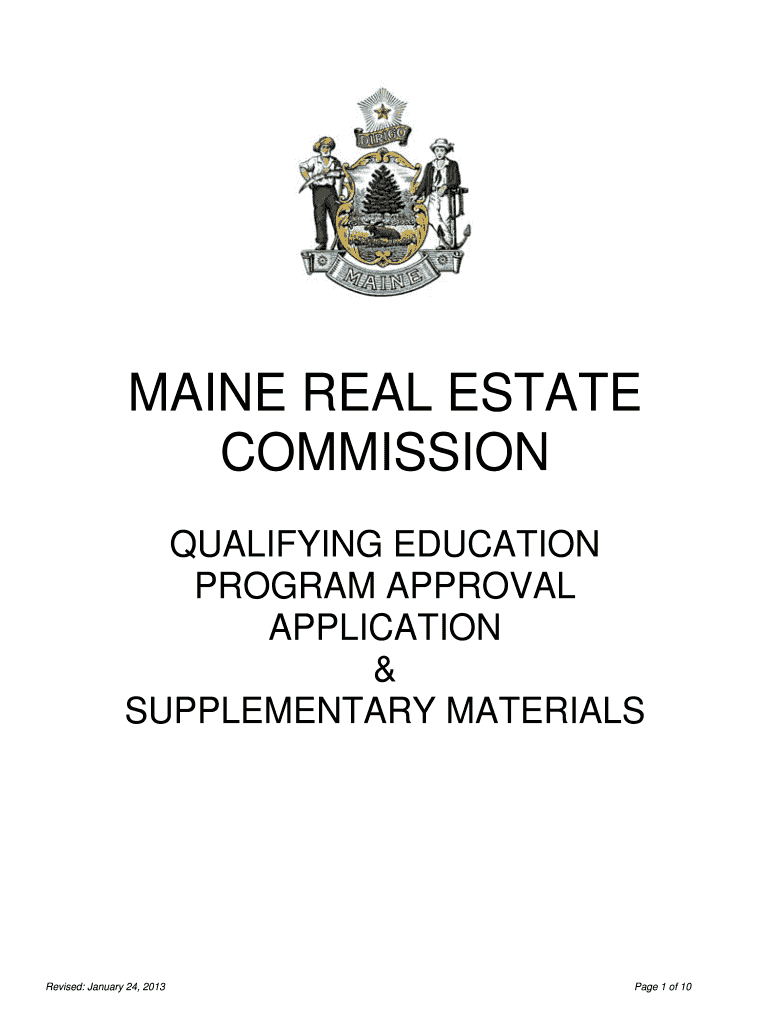 Fillable Online maine MAINE REAL ESTATE COMMISSION maine Fax Email