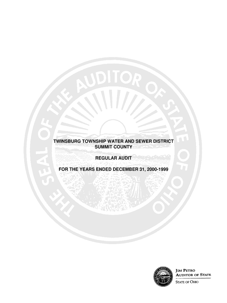 Twinsburg township water and sewer district summit county regular Fill