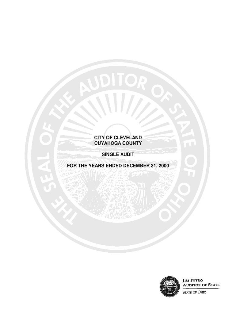 City of cleveland, ohio Ohio Auditor of State Fill out & sign online