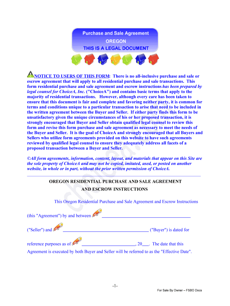 Oregon real estate forms for sale by owner Fill out & sign online DocHub
