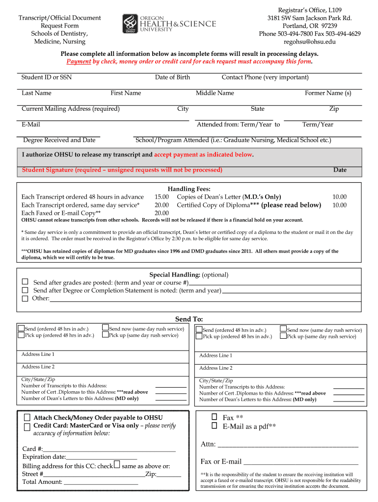 Ohsu sis Fill out & sign online DocHub