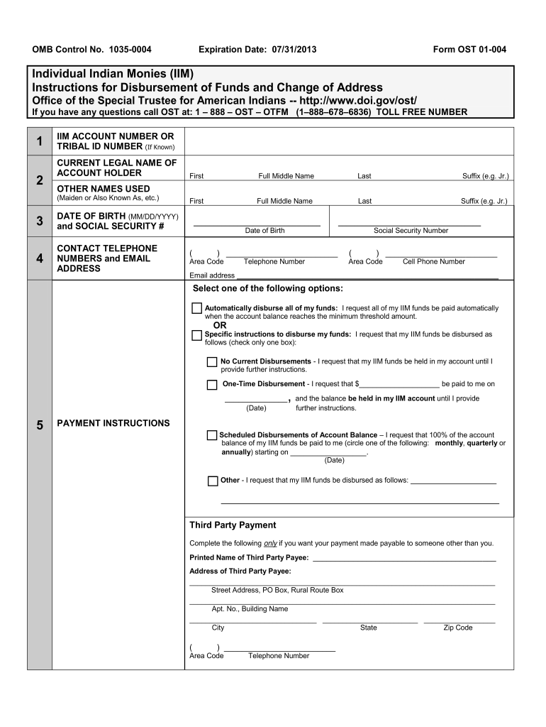 Form Ost 01 004 Fill Online, Printable, Fillable, Blank pdfFiller