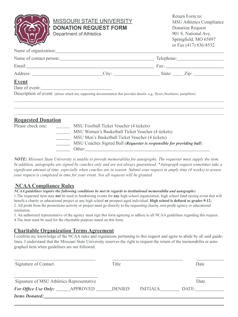 Donation request form Fill out & sign online DocHub