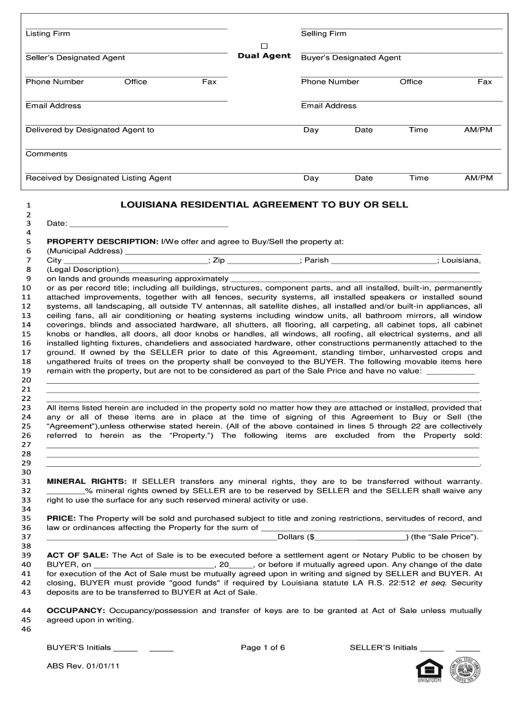 Louisiana purchase agreement 2022 Fill out & sign online DocHub