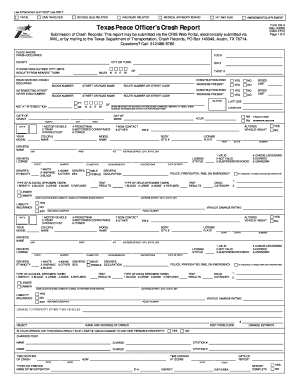 Texas Crash Report - Fill and Sign Printable Template Online