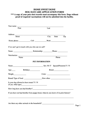 Application Forms For Daycare 2020-2024 - Fill and Sign Printable