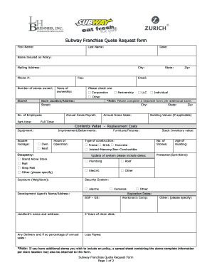 25 Printable Subway Employment Form Templates - Fillable Samples in PDF
