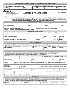 Dmv Change Of Address Va 2020-2026 - Fill and Sign Printable Template