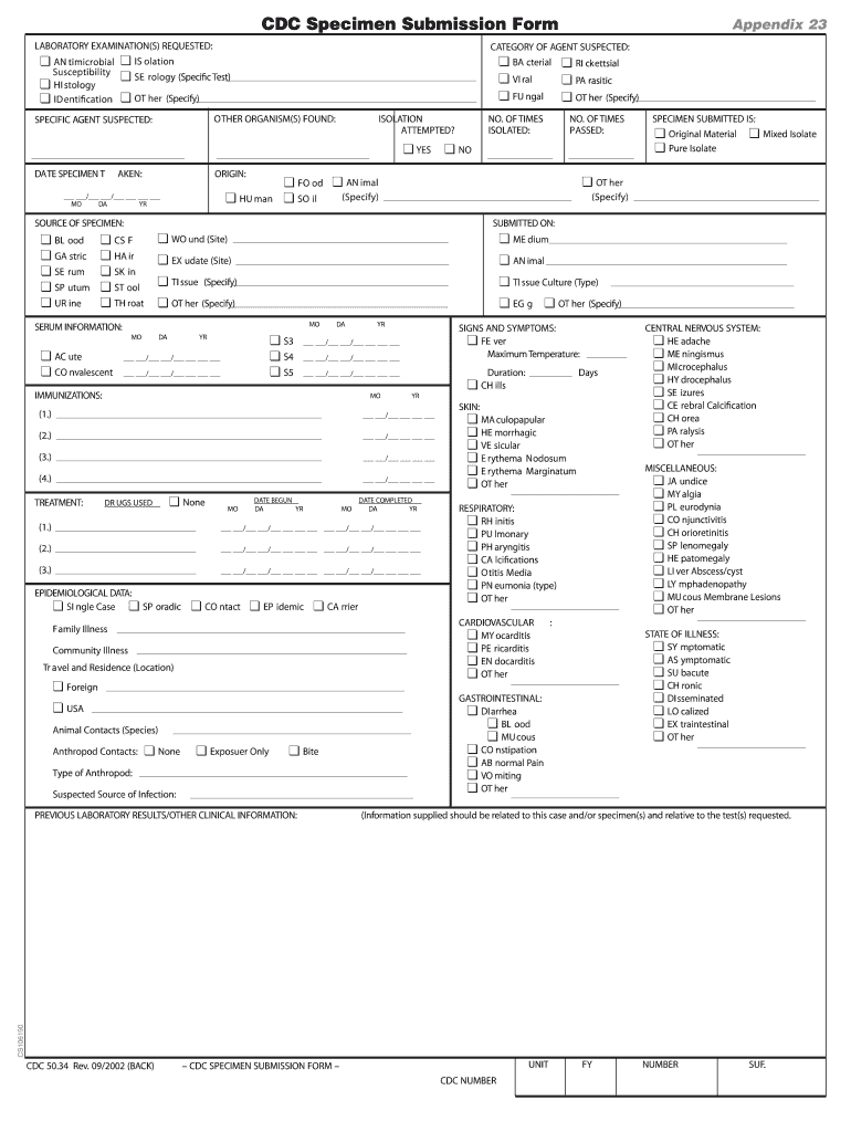 Cdc form 50 34 Fill out & sign online DocHub