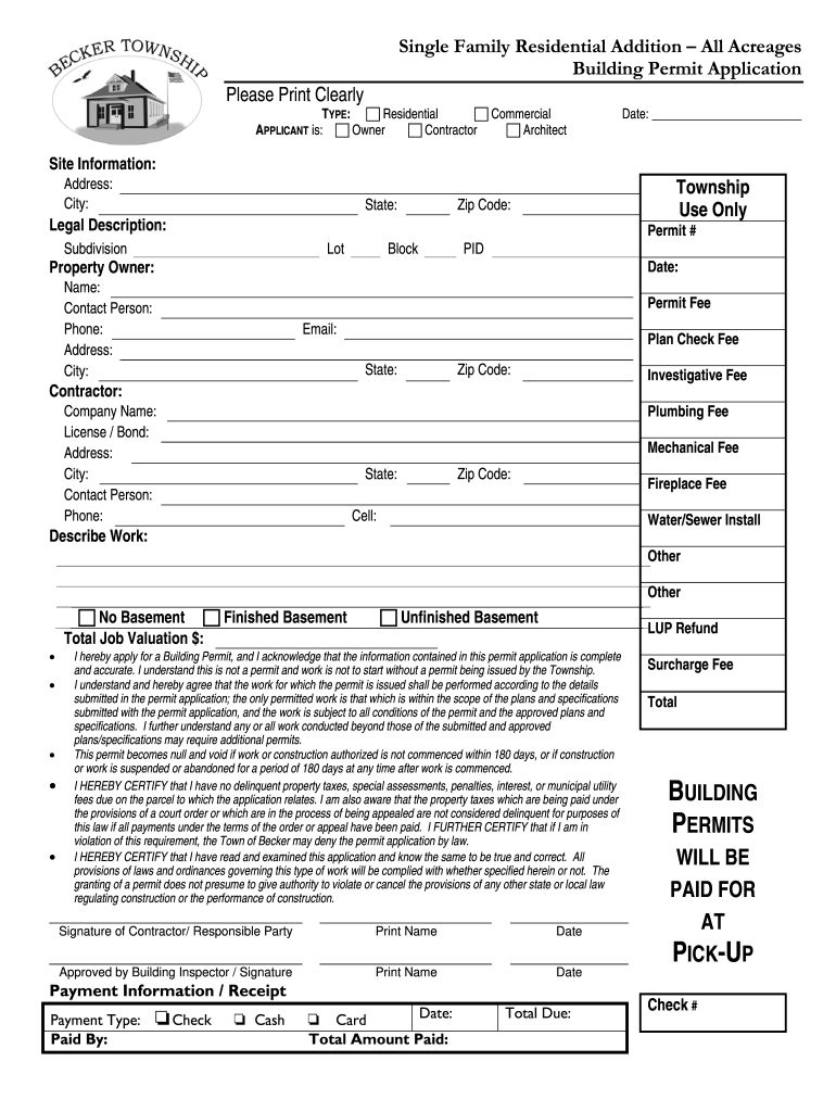 Fillable Online Apply for a Building Permit Hillsborough County Fax Email Print pdfFiller