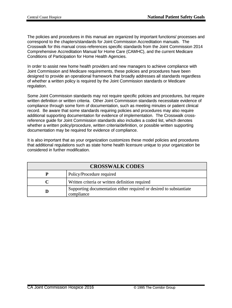 Nursing Care Center Overview Guide The Joint Commission Doc Template pdfFiller