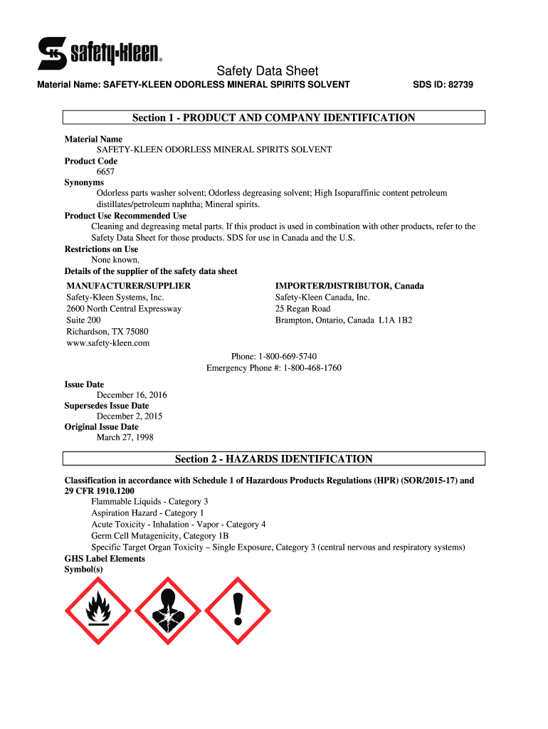 Fillable Online safetykleen premium solvent safetykleen premium gold