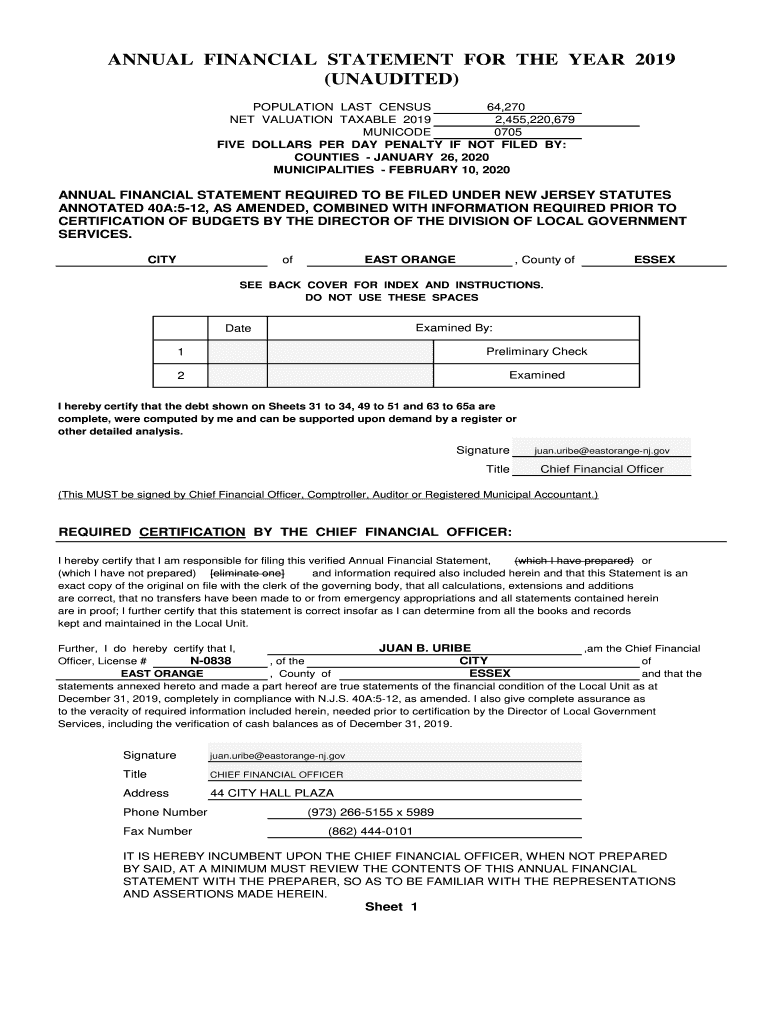 Fillable Online NJ Division of Taxation New Jersey Statistics of