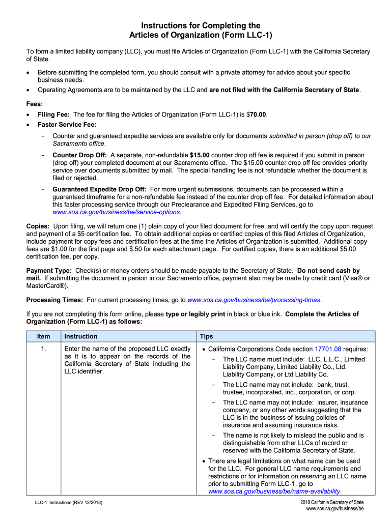 Fill, Edit and Print Articles of Organization Form Online SellMyForms