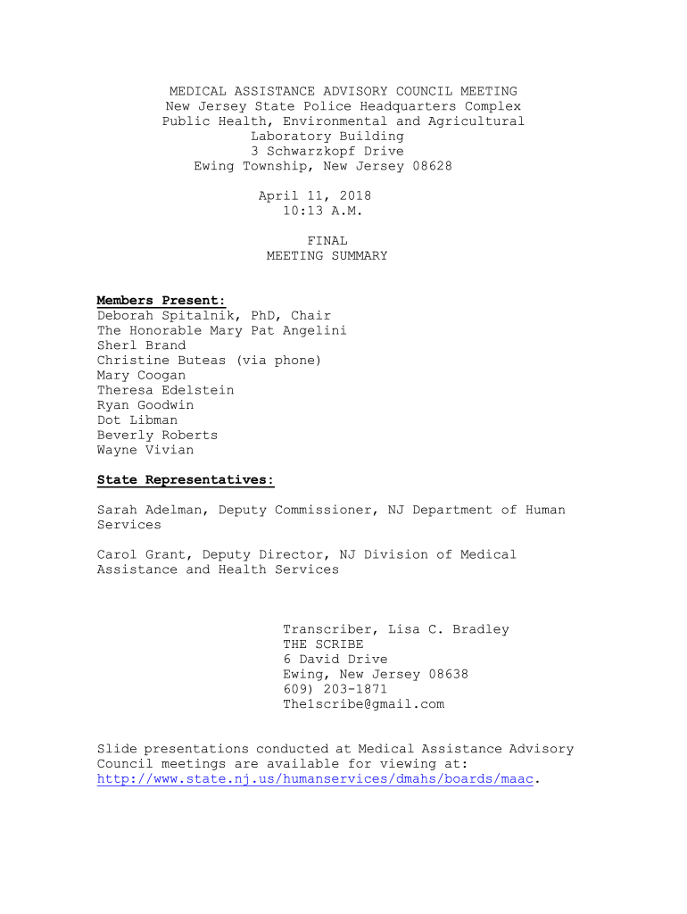 Fillable Online New Jersey State Police Headquarters Complex Fax Email