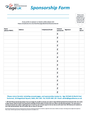 Sponsorship Forms - Fill and Sign Printable Template Online