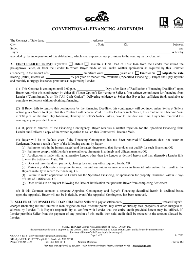 How To Fill Out Third Party Financing Addendum For Conventional Fill Online, Printable