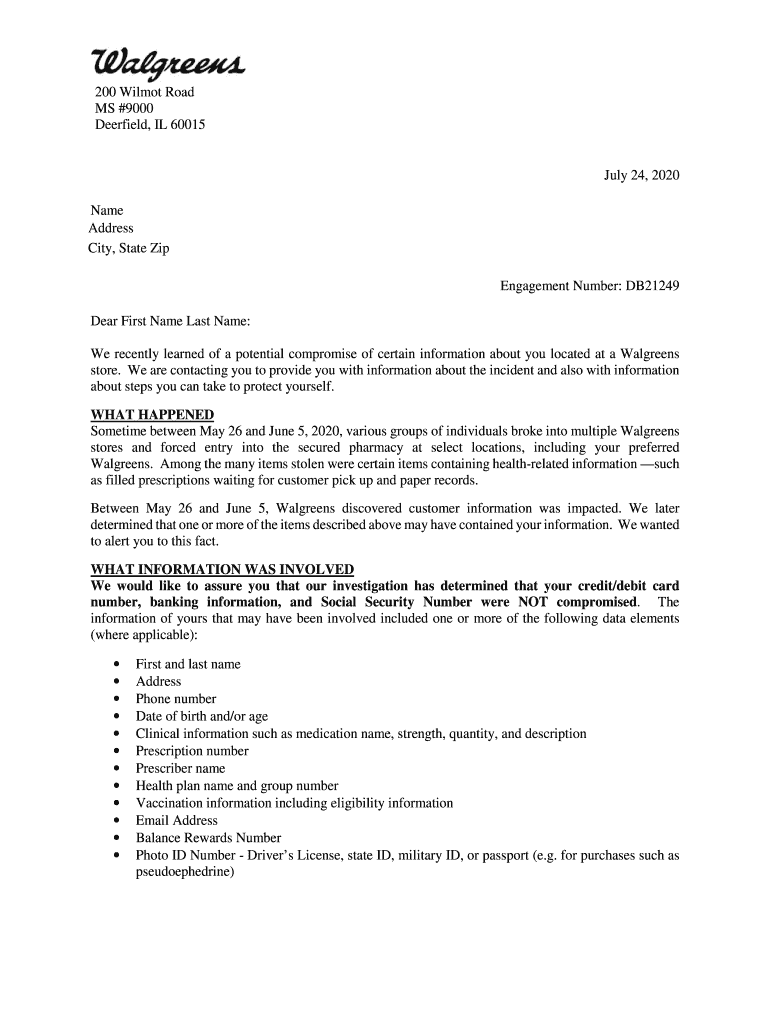 Fillable Online 200 Wilmot Road MS 9000 Deerfield, IL 60015 Address